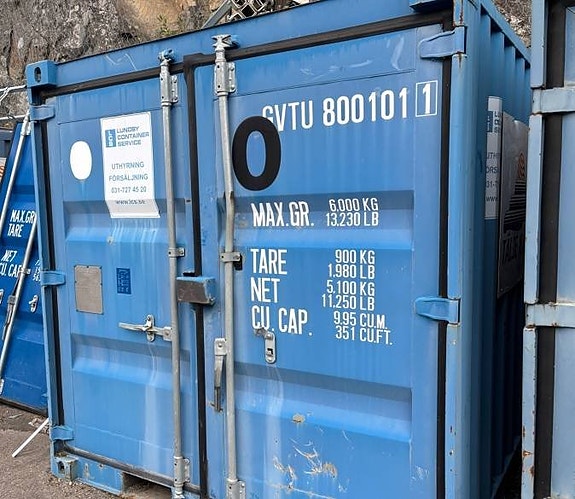 Container 8 fot isolerad