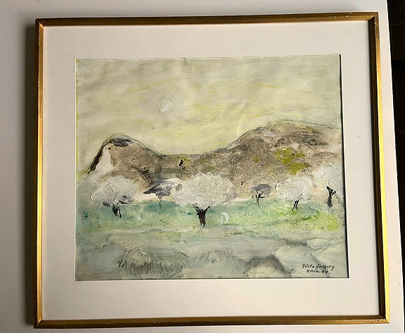 GÖSTA AHLBERG, signerad. Tavla