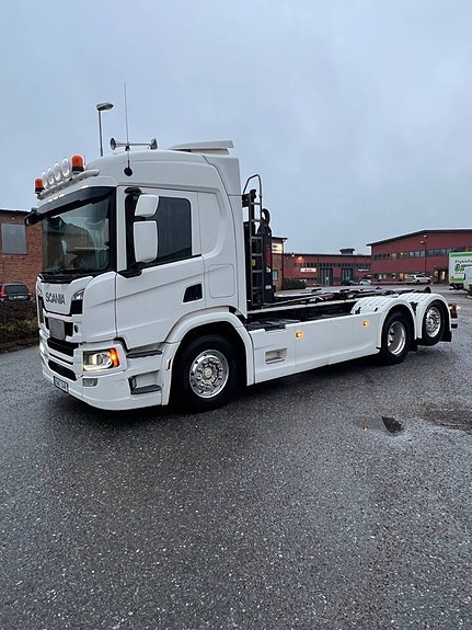 Scania P450 6x2*4 ,  lastväxlare HIAB , Drag , Tryck & retur