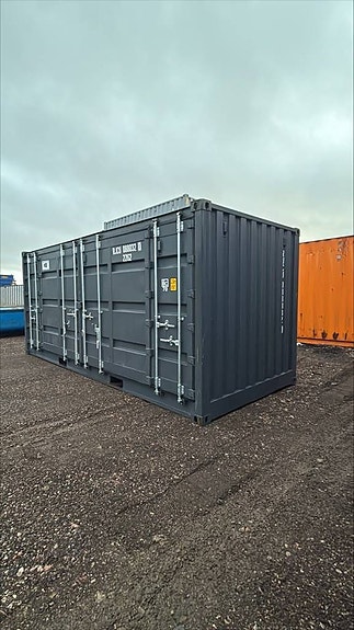 20 fots container Openside. Låsbox på båda positioner