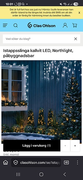 Ljusslinga, istappslinga