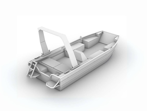 Scandica 480 ALU Professional Landstigningsbåt Bogramp