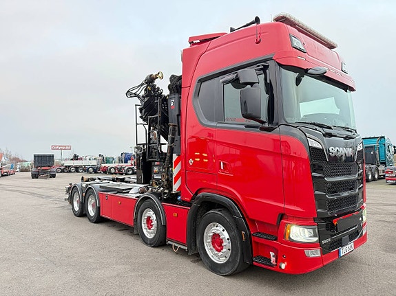 KRANVÄXLARE SCANIA S650 8X4 LÅGMIL STOR KRAN
