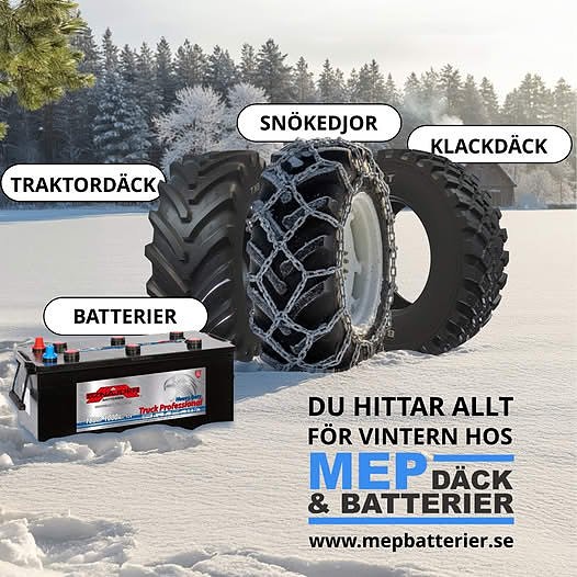 Traktordäck Startbatterier