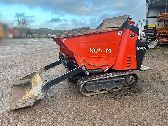 Minidumper självlastande Kubota KC70 m breddningsbara larver