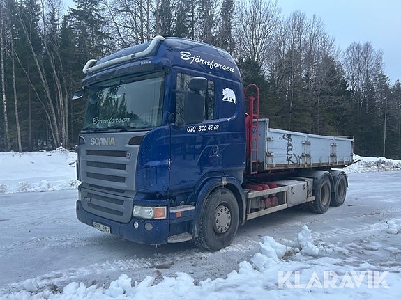 Lastväxlare Scania R480 6x4 med flak