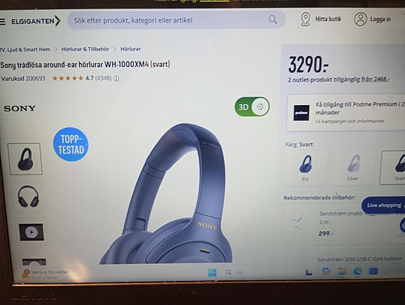 Sony Sony , trådlösa med ljudcancellering wh-1000xm4