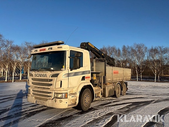 Flakbil Scania P320LB6X2*4 Palfingerkran, 320