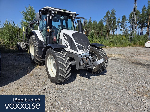 Valtra N174E Direkt. Twintrac Med Skogsvagn Palms