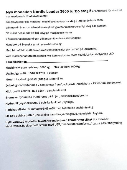Nordic Loader 3600 Turbo euro5 12 of 12