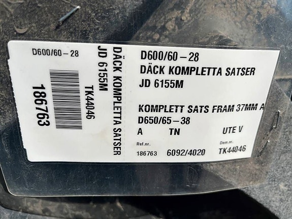 Alliance 650/65R38  600/60R28 till JD 6155 M 2 of 7