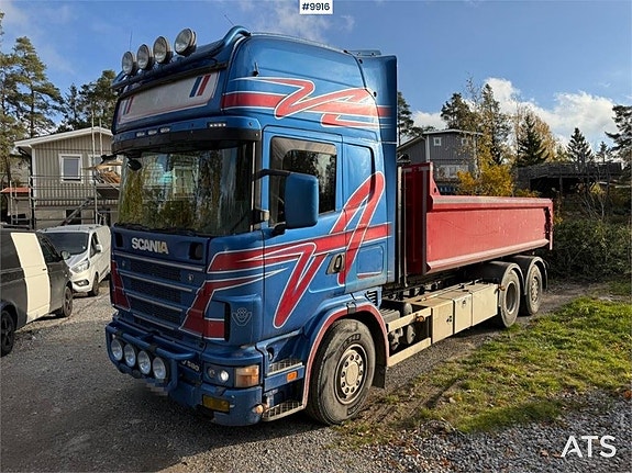 Lastväxlare Scania R164 580 6X2 med flak (295,000:- ex moms)