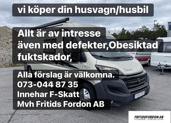 Sälj din husbil-husvagn även med def-fukt ring 073-0448735