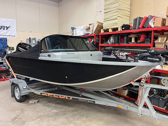 V-Boats Fish 46 Mercury F60, 80km trailer elmotor elektronik