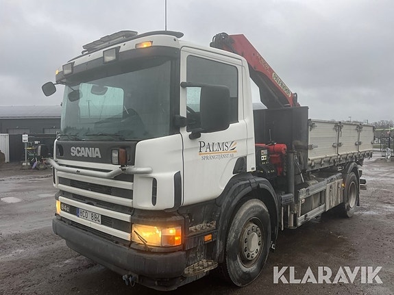 Tipp och Kranbil Scania P94GB4X2NZ Palfinger