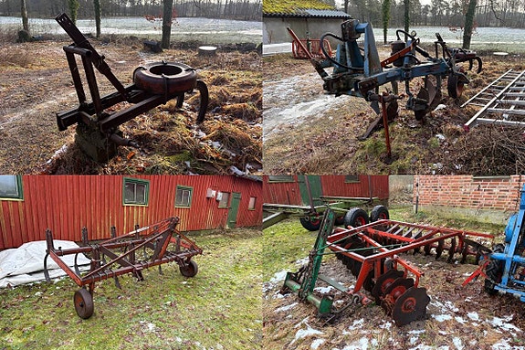 Stenupptagare, Plog 2 skärig, Kultivator & Tallriksharv