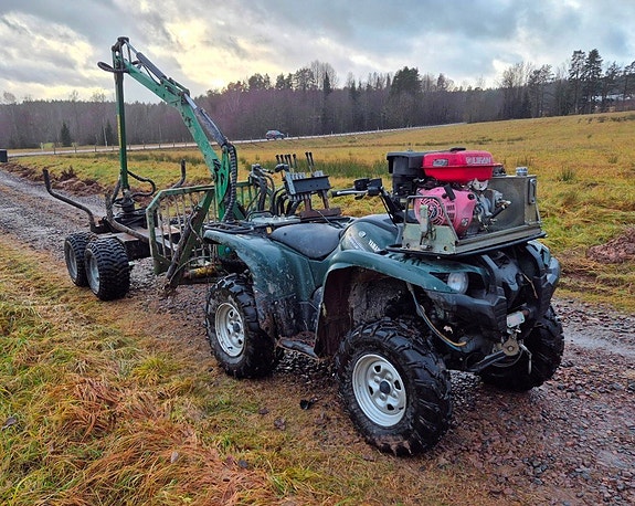 ATV Yamaha Grizzly 550 med gallringsvagn Kellfri / Snöblad