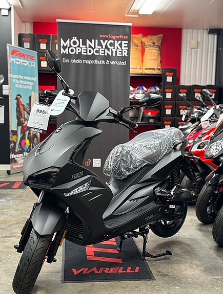 Moped Viarelli Forza mattsvart Klass 1 - 45 km/h
