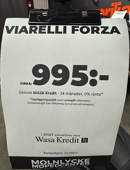 Moped Viarelli Forza mattsvart Klass 1 - 45 km/h 6 of 6