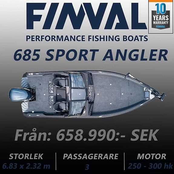 FINVAL 685 Sport Angler - 2026 - KAMPANJ ränta 3.95%