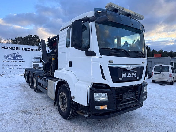 MAN TGS, 8x4, Euro 6 Kranväxlare + Jibb, Ny Bes o Ny serv!,.