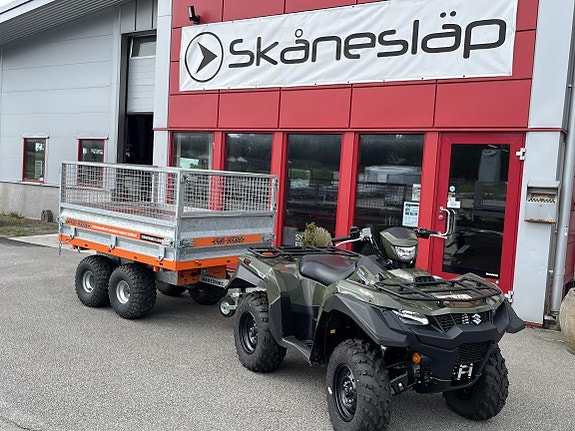 Suzuki Kingquad med Pro-Terra Tippvagn