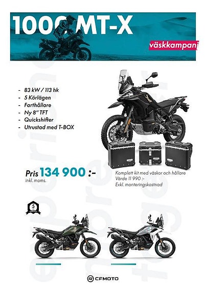 CFMOTO 1000 MT-X | Nyhet | Grön | Gratis Väskpaket* 2 of 18