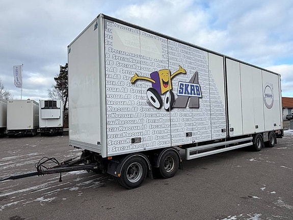 HFR/SKAB Skåpsläp, Öppnigsbar sida, Bakgavellyft,