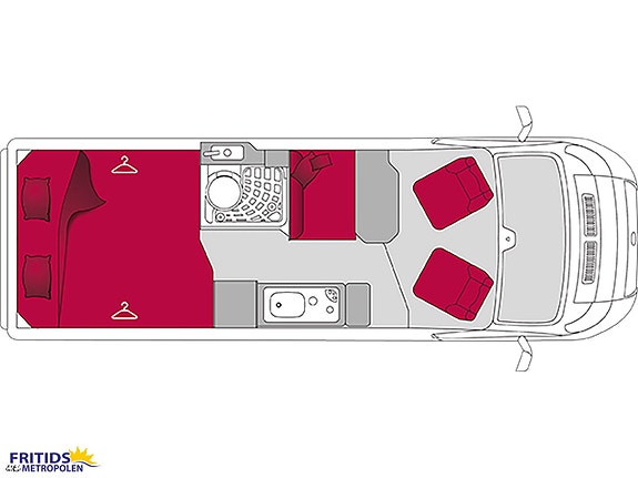Pilote V630B Edition Dieselvärme-Lithium-Låga långbäddar
