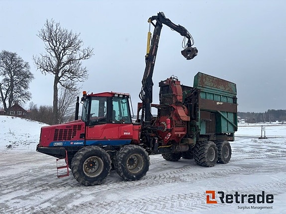 Skotare Valmet 860 med Flishugg Erjo 9/80RC-M97