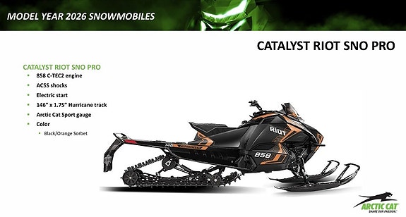 Arctic Cat Riot 858 146 SP ES 2026 2 of 3