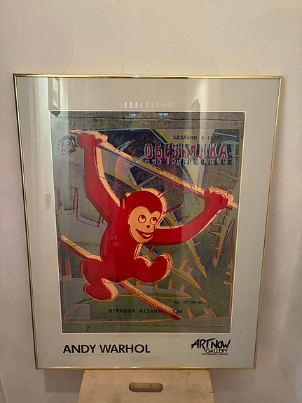 Andy Warhol ”Red Monkey” Vintage poster