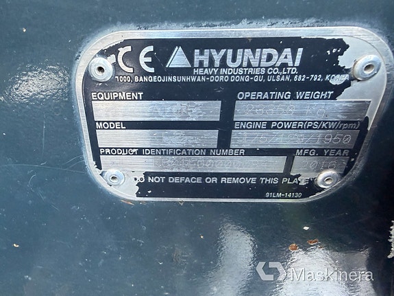 Grävmaskin Hyundai HX220L 27 of 27
