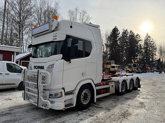 Krokbil Scania R500 8X4 Nextgen Euro6 Staket Kläddhytt