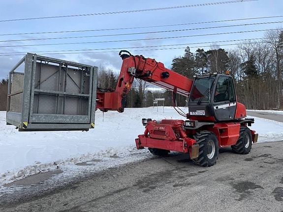 Manitou MRT 2150 M Personkorg, mek gafflar, Skopa