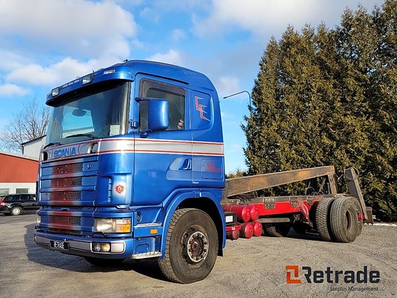Lastbil Scania R144 GB 530 V8 6X2 Bärgningsbil projekt unikt