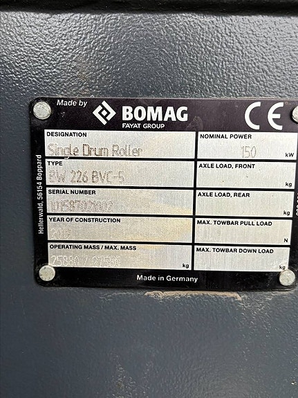 Bomag BW 226 BVC-5 5 of 9