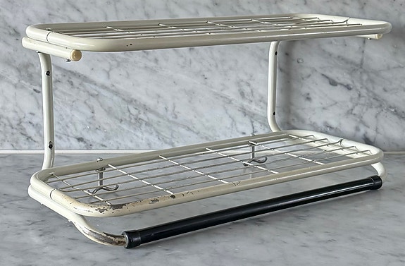 Vintage hatthylla 60 cm – svensk industriell design ca 1940–60-tal