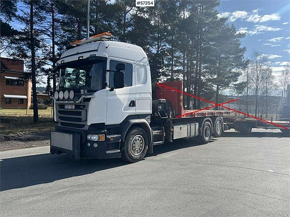 Scania R410 LB 6x2 Kranbil Hiab kran, multilift växlare (769