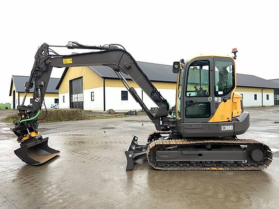 Volvo ECR88D grävmaskin, rototilt, c-smörj, stållarv