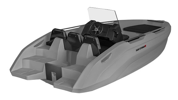 SeaStorm 17 Light Grey | Mercury F60