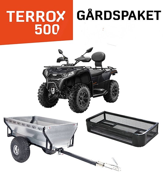 Goes 500 Fyrhjuling  / KAMPANJ GÅRDSPAKET  inkl vagn / korg