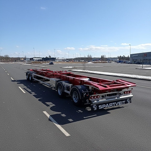FLAKAB - SPARTVEIT 4-axlad 38 tons lastväxlarvagn med glider