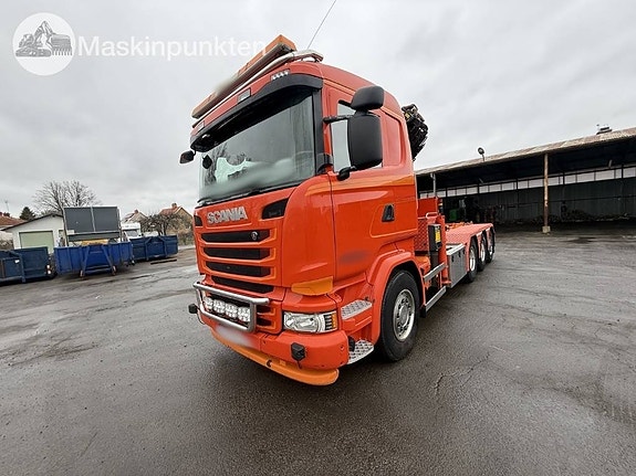 Scania R 410 lastväxlare med kran