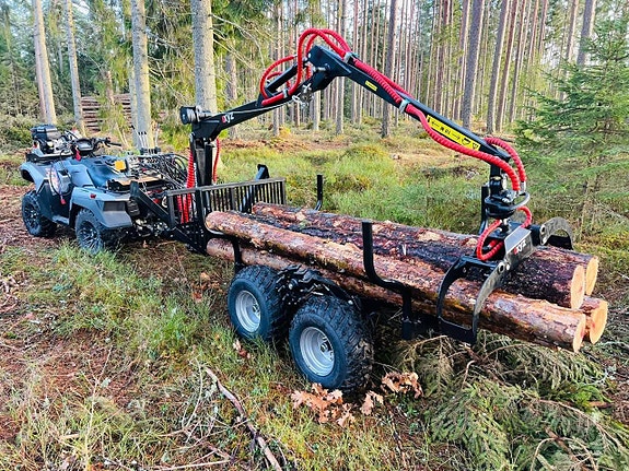 Kampanj Atv-Vagn XYZ320 Hydraulisk Timmervagn 3 of 12