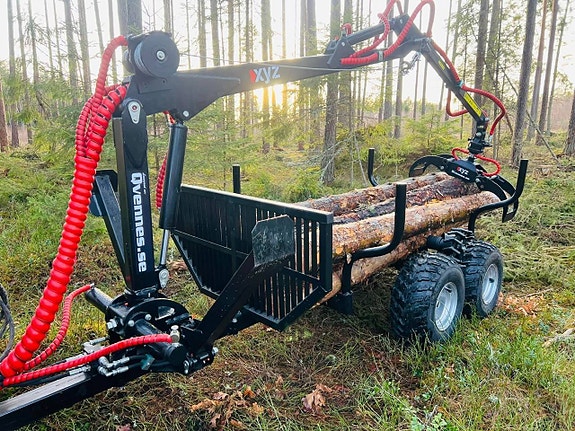 Kampanj Atv-Vagn XYZ320 Hydraulisk Timmervagn 6 of 12