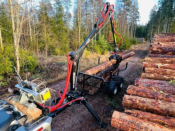 Kampanj Atv-Vagn XYZ320 Hydraulisk Timmervagn 9 of 12