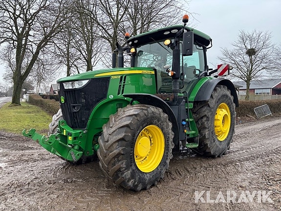 Traktor John Deere 7290 R - Med frontlyft och