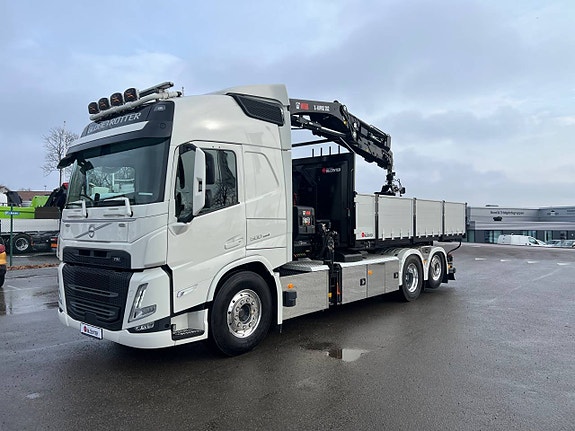 Volvo FM13 500 Kranväxlare Hiab kran komplett Skopa & Kran