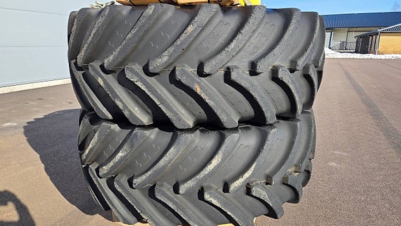 Nya JD-gula Stock dubbelmontage med  BKT IF 710/75R42 6 of 7